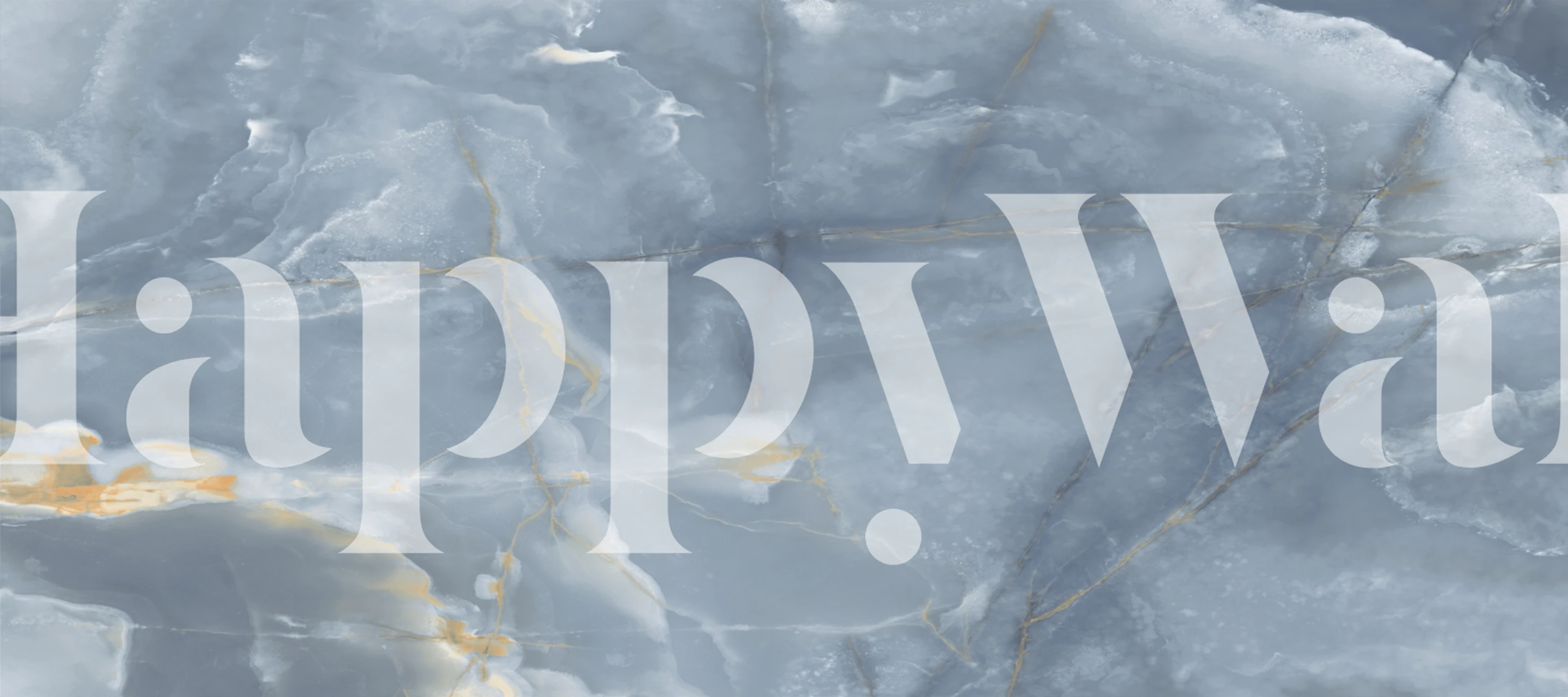 Carta da parati Blue tile stone esposta in una stanza