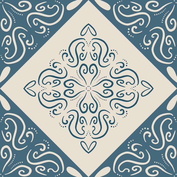 Artisan Blue Flourish