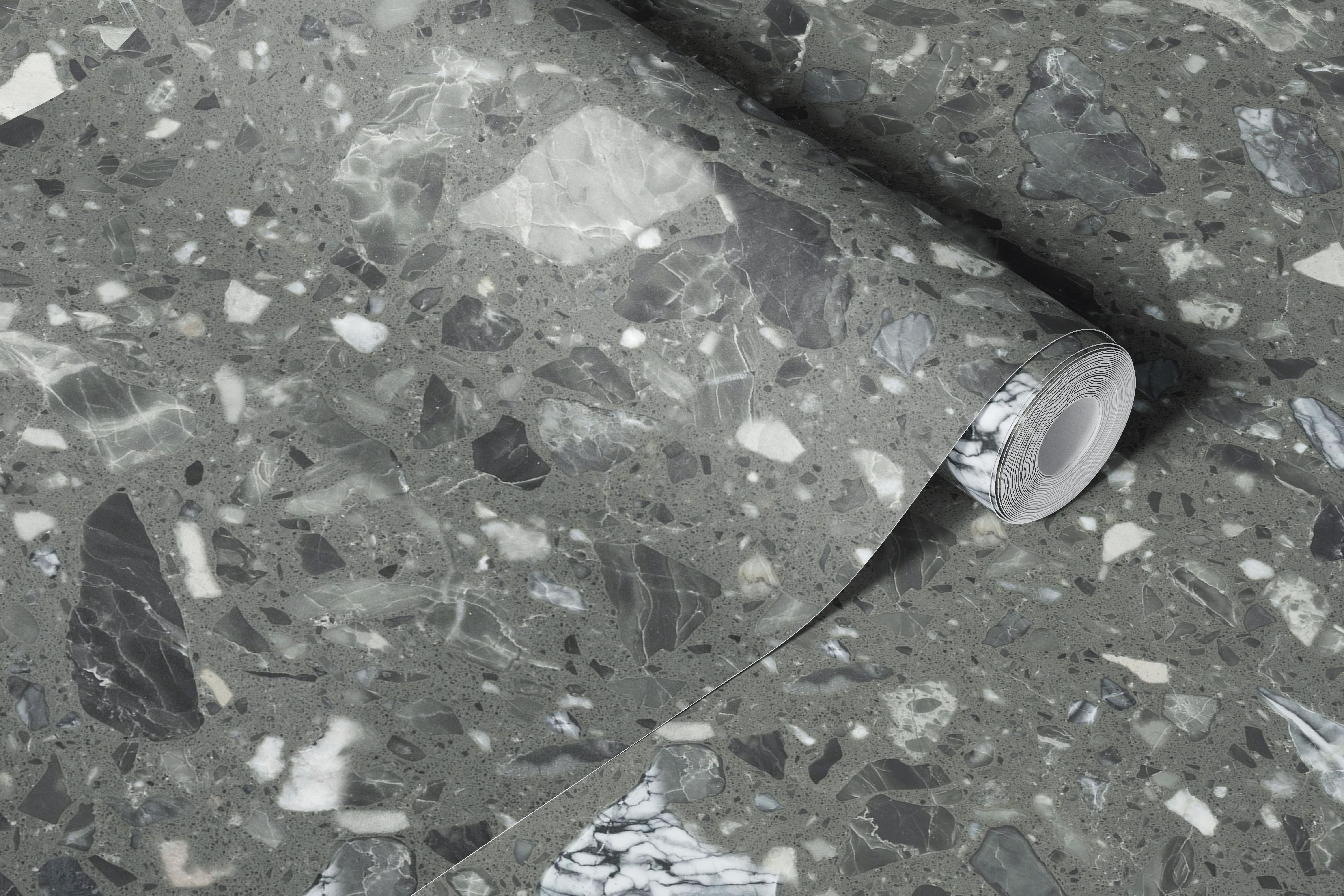 Terrazzo marble tapet i ett rum