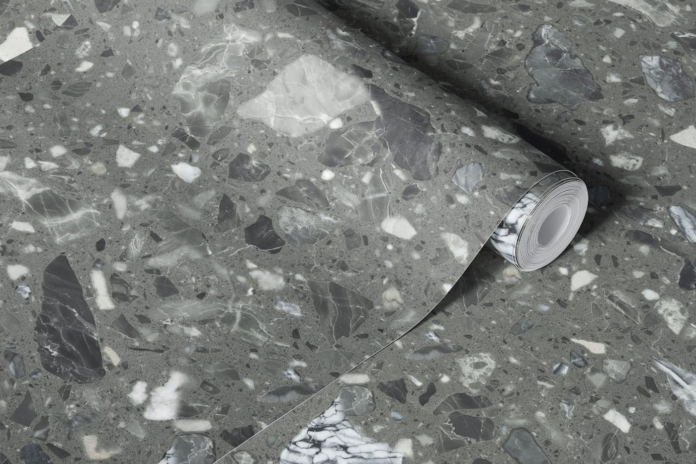terrazzo marble wallpaper roll
