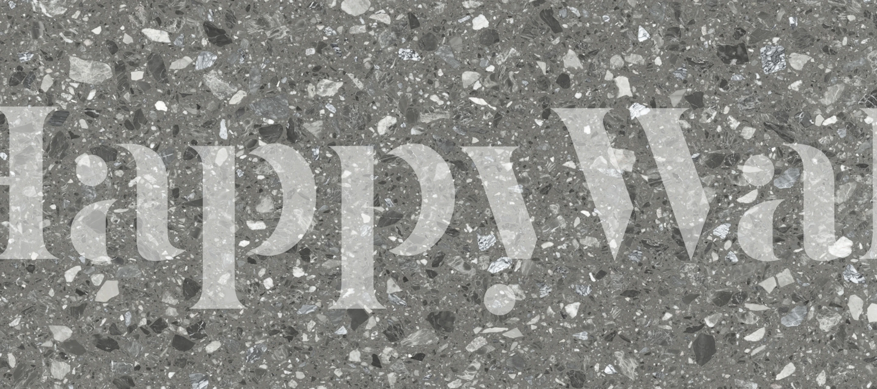 Terrazzo marble wallpaper in a room