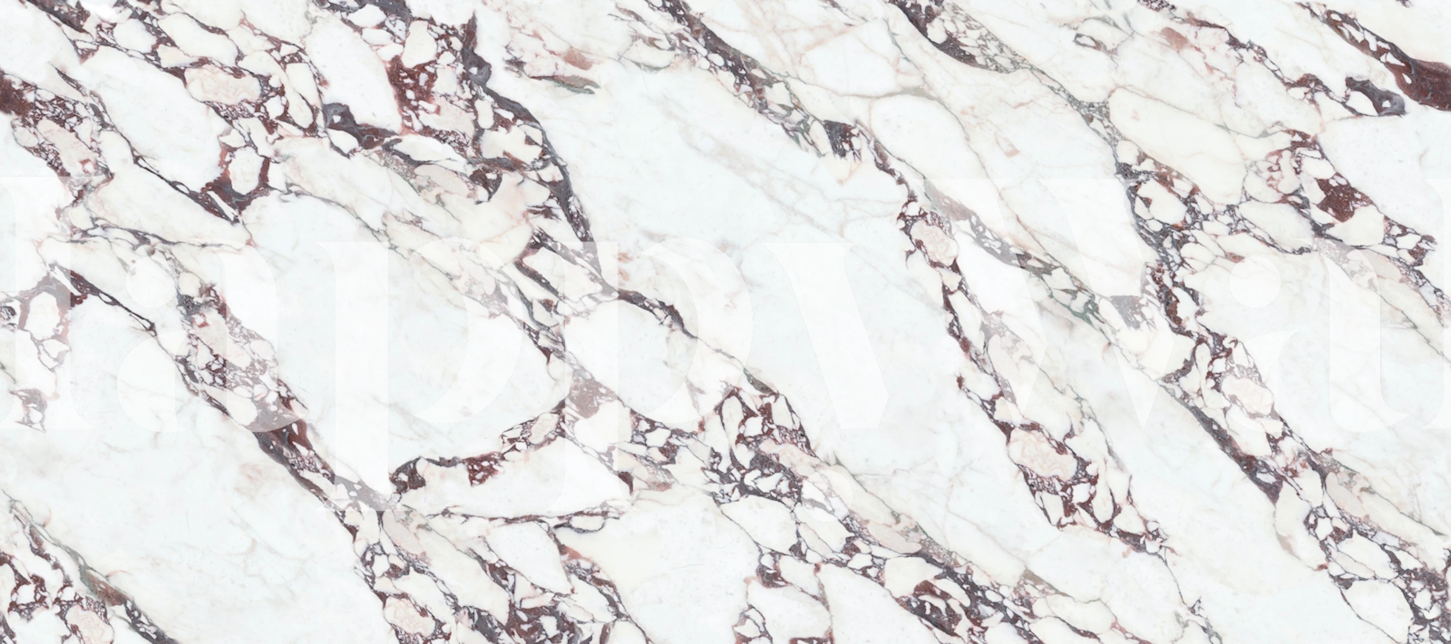 Papel tapiz Calacatta White Marble mostrado en una habitación