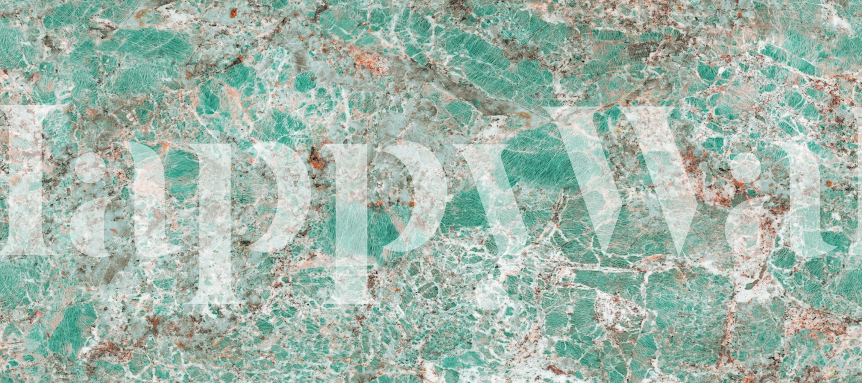 Turquoise marble pattern with intricate veining wallpaper