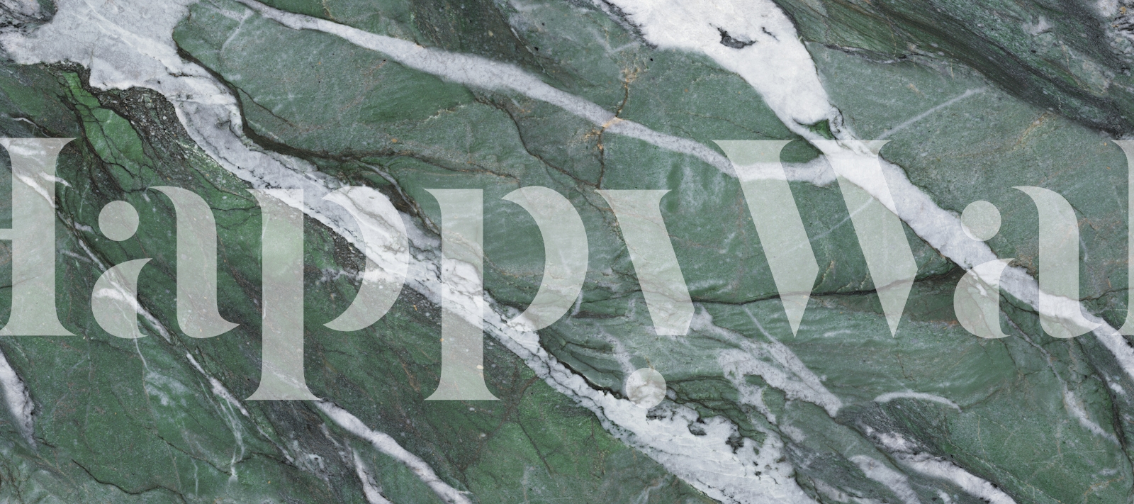 Dark Green Marble tapetti huoneen sisustuksessa