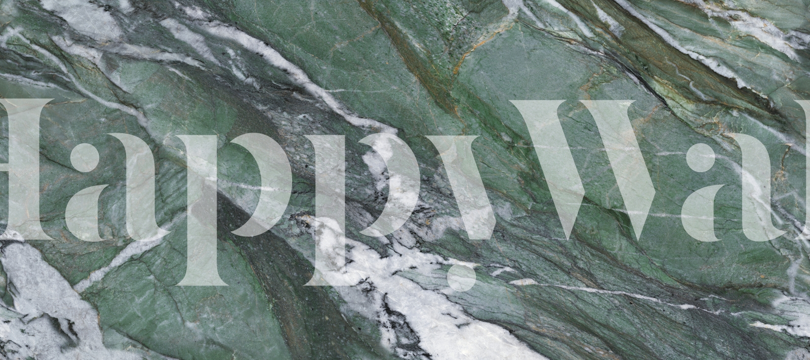 Green and white marble texture tapetti huoneessa
