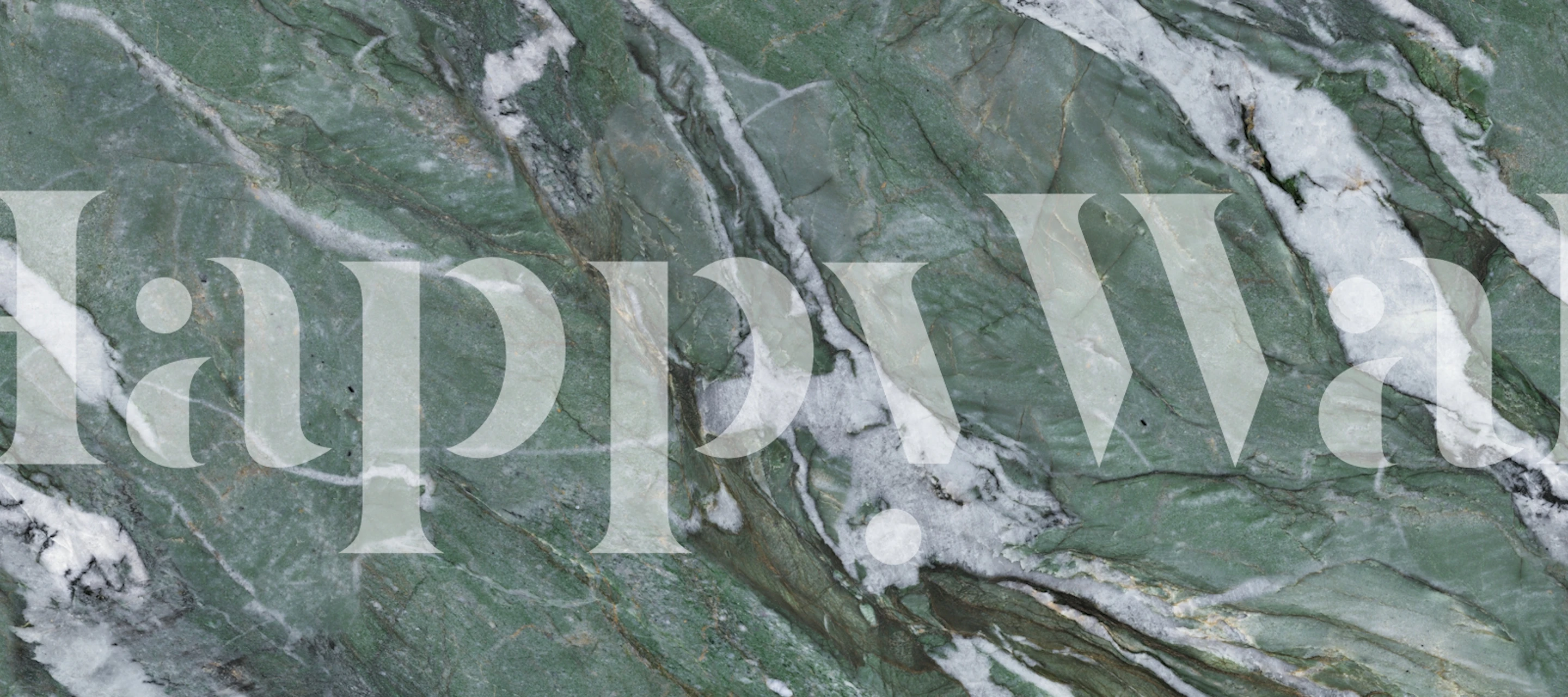 Luxe green marble wallpaper in a room