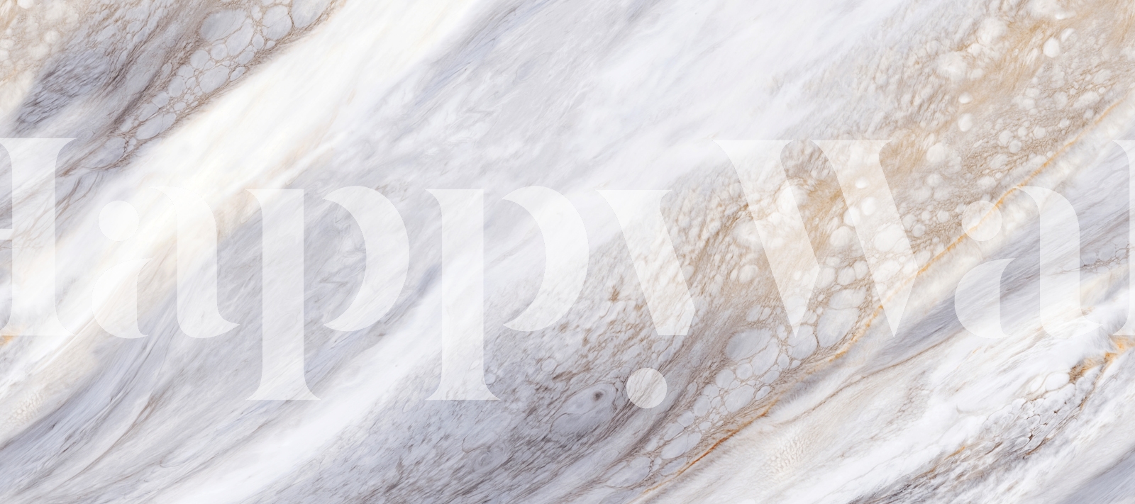 Tapeta White and Gold Marble v pokoji