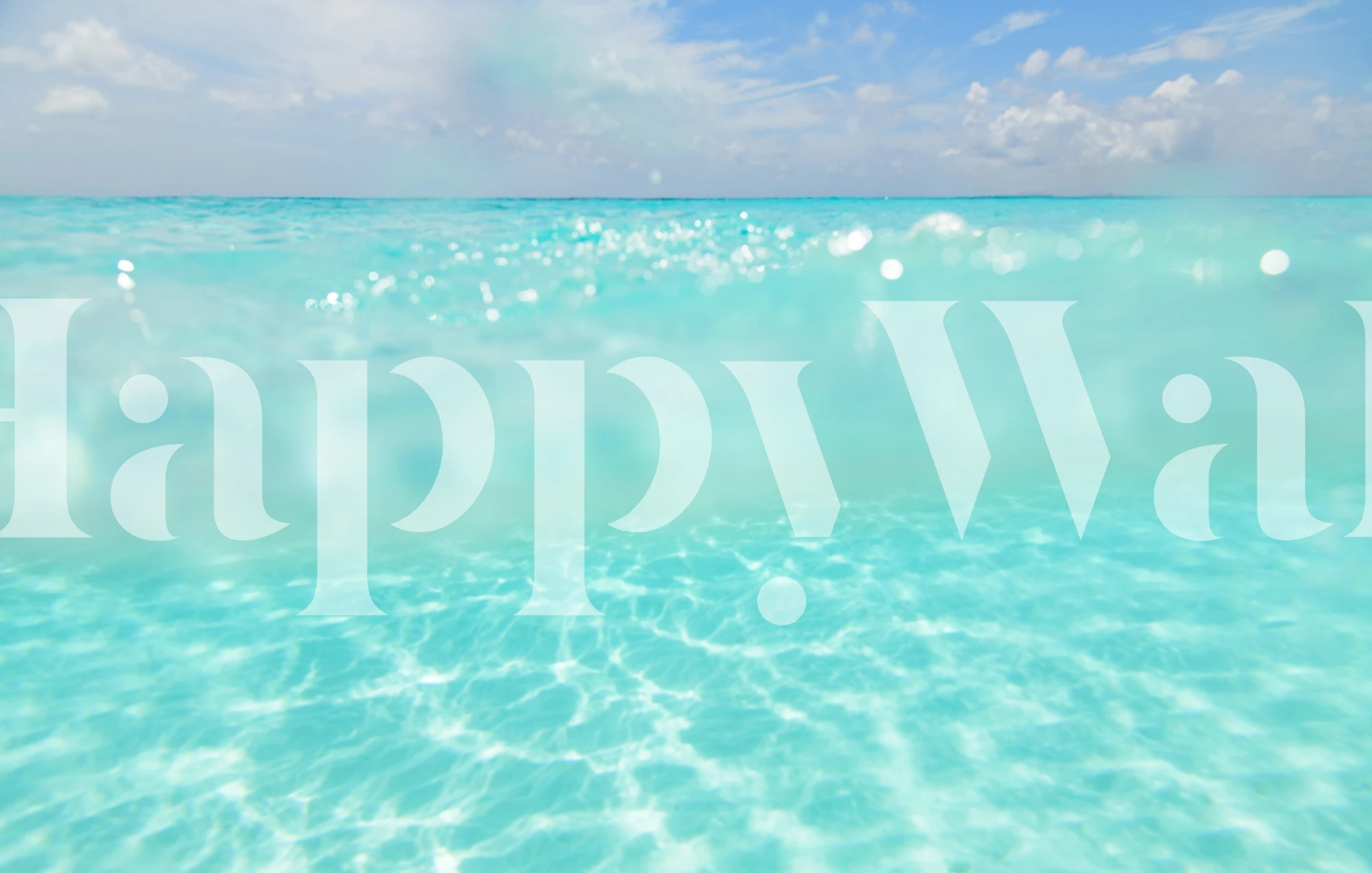 Caribbean Sea tapet i et rum