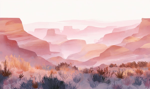 Pastel Sunset Canyon Dreams