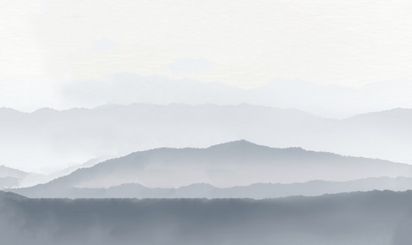Minimal Misty Mountain Landscape