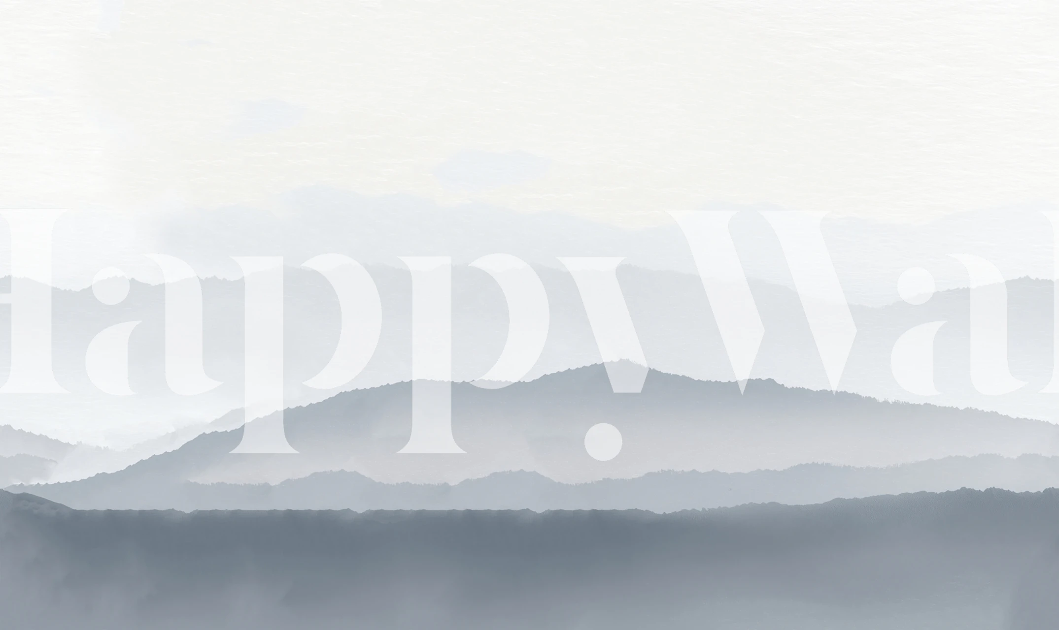 Tapeta Minimal Misty Mountain Landscape v místnosti