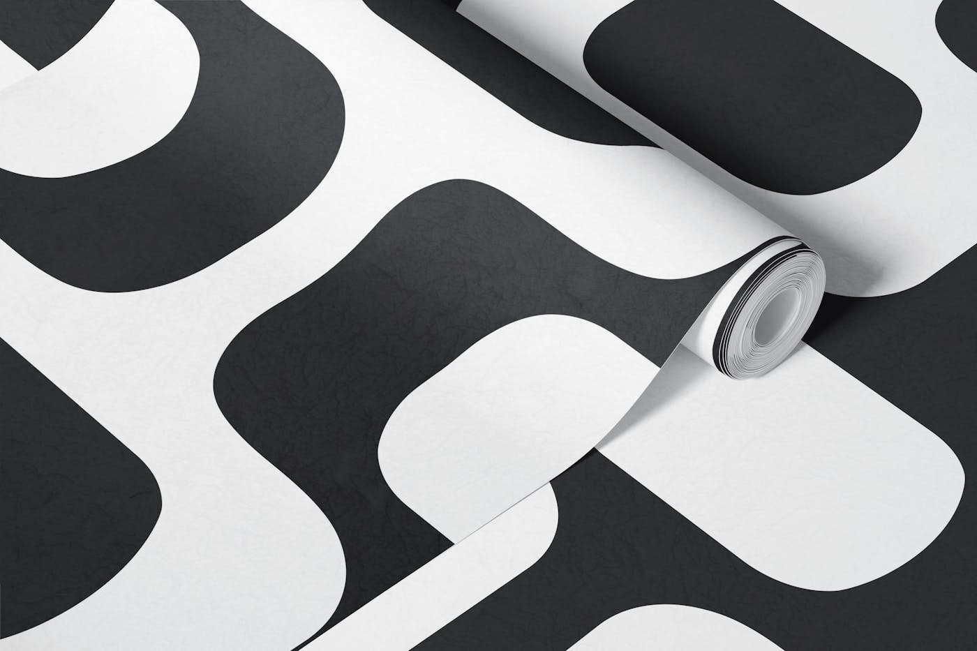 Bold Black and White Grid wallpaper roll
