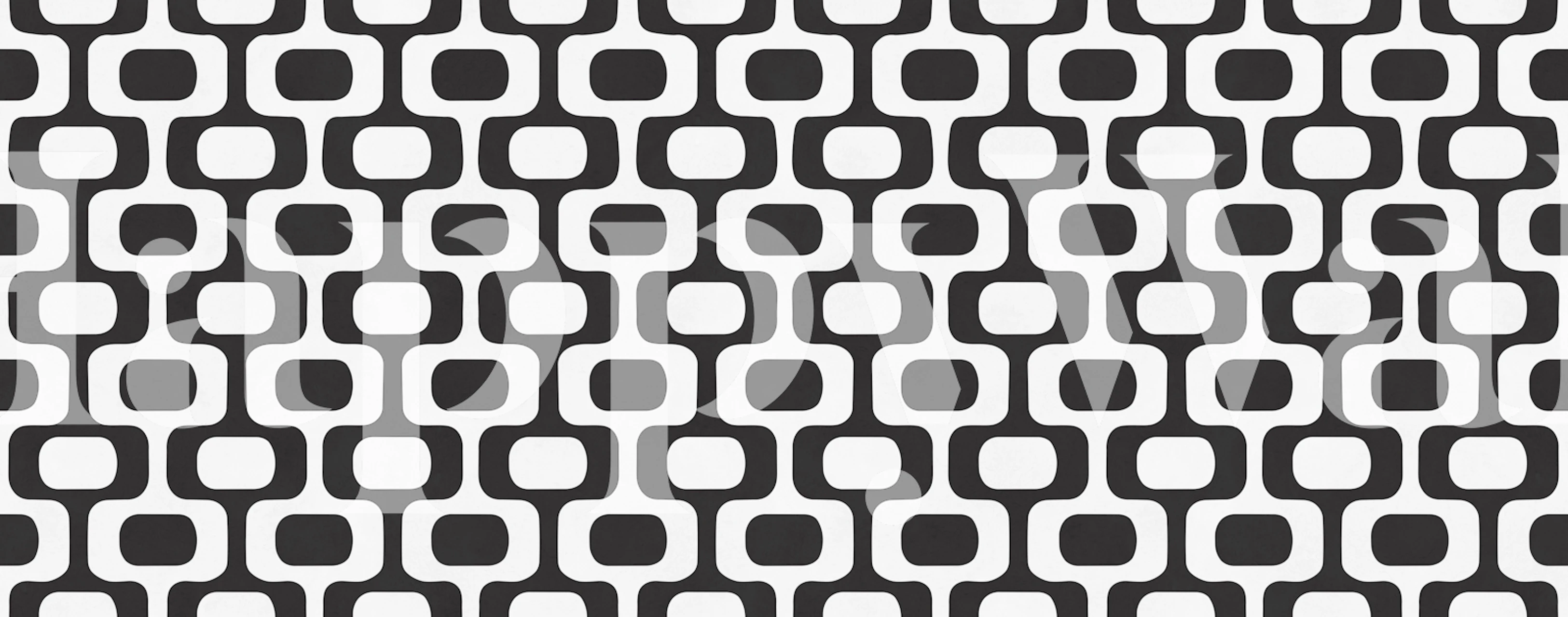 Geometric black and white grid patterns wallpaper