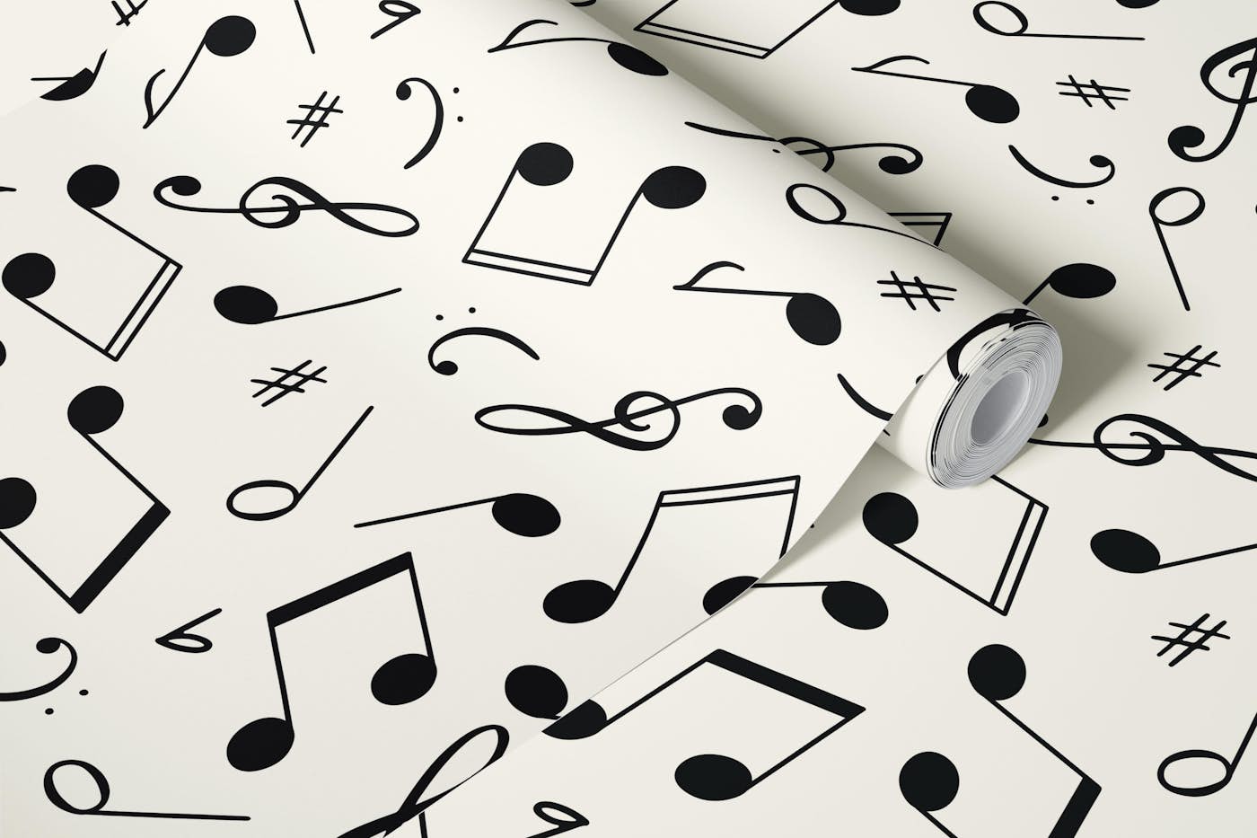 Classic musical notes wallpaper roll
