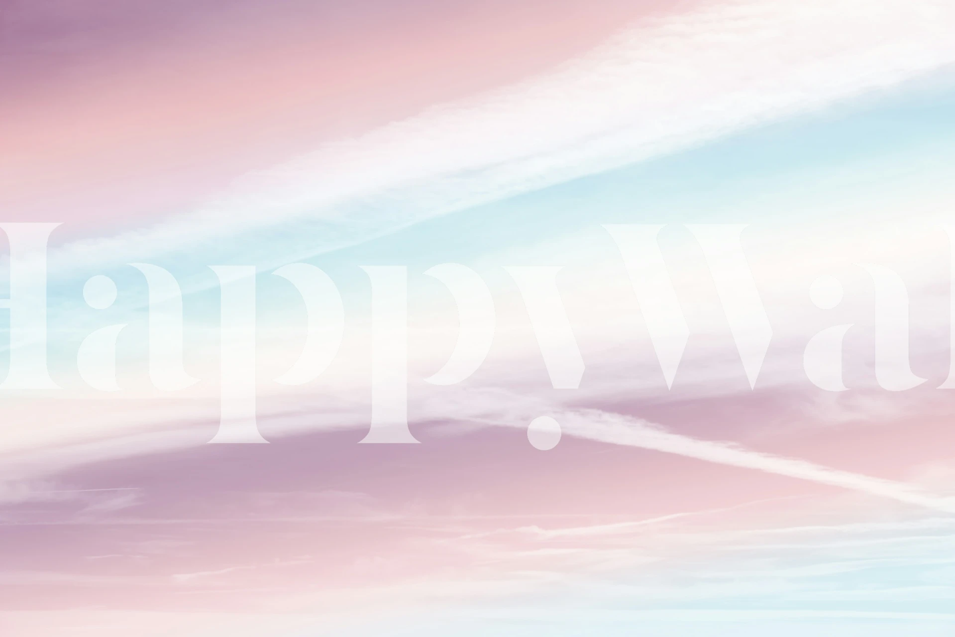 Pastel Sky Dream 2 behang in een kamerinstelling