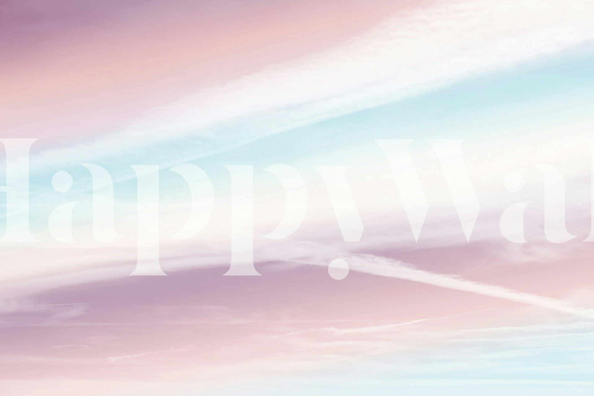 Pastel Sky Dream 2 Tapete in einem Raumsetting