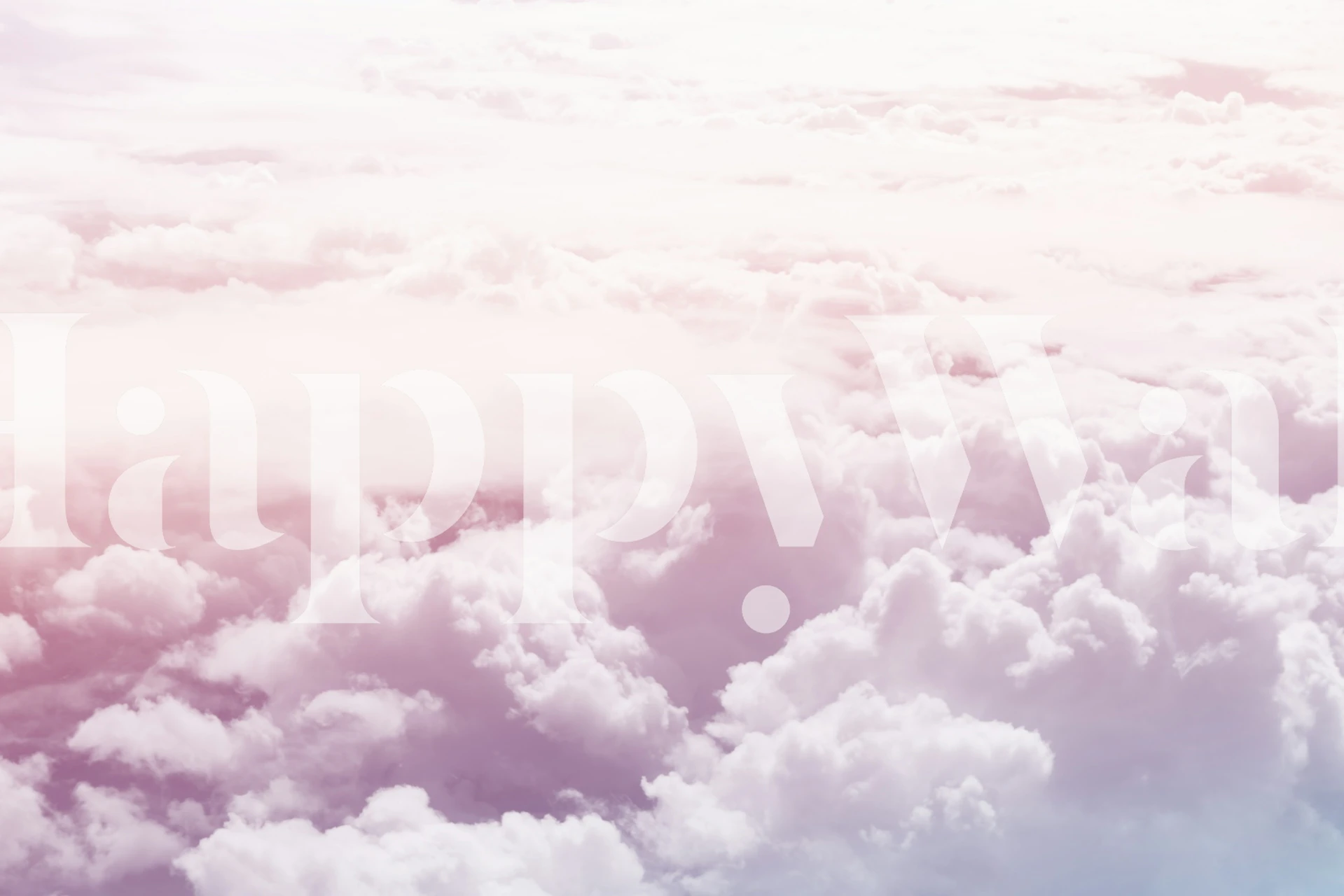 Tapeta pastelové mraky v pokoji