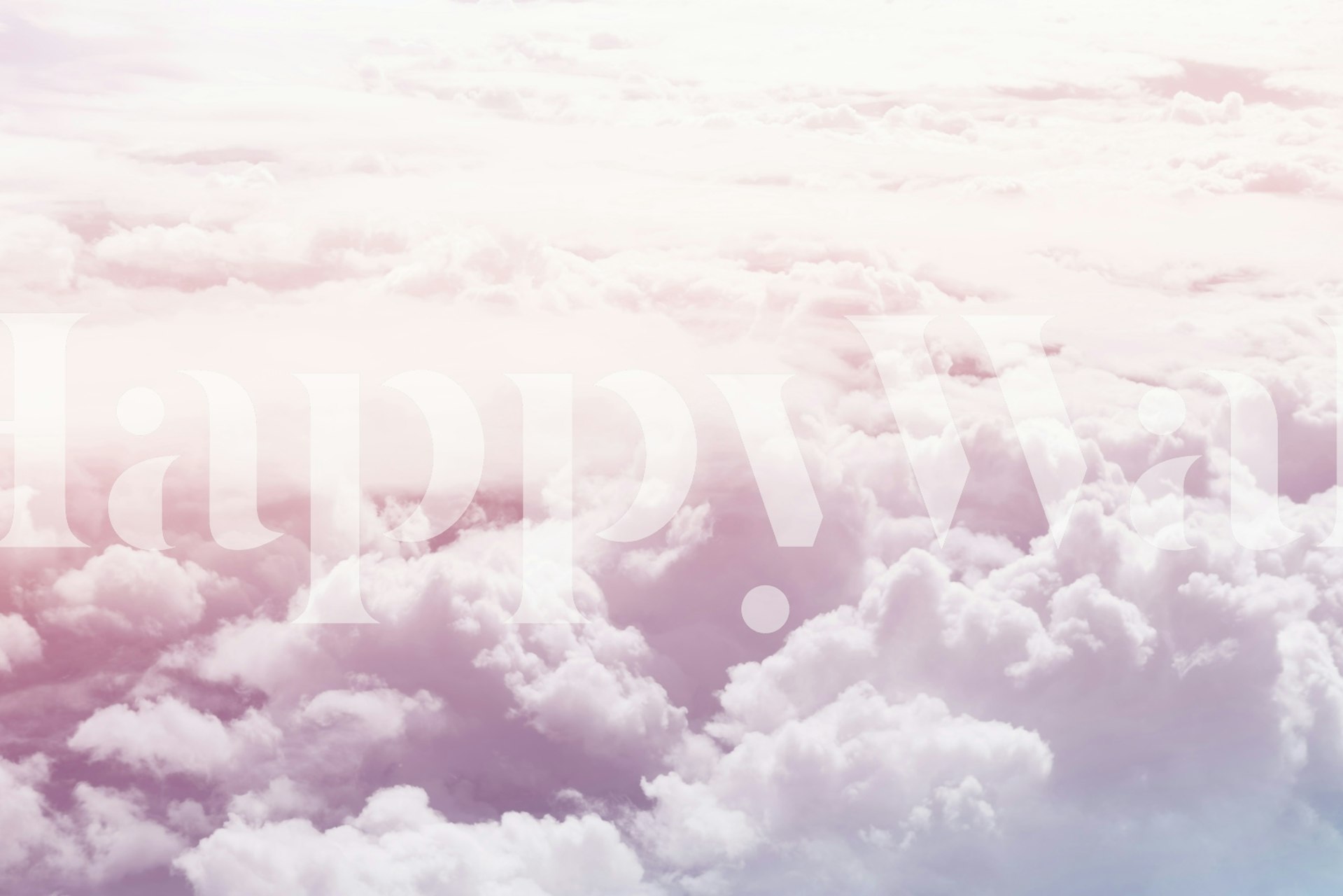 Carta da parati nuvola pastello in una stanza