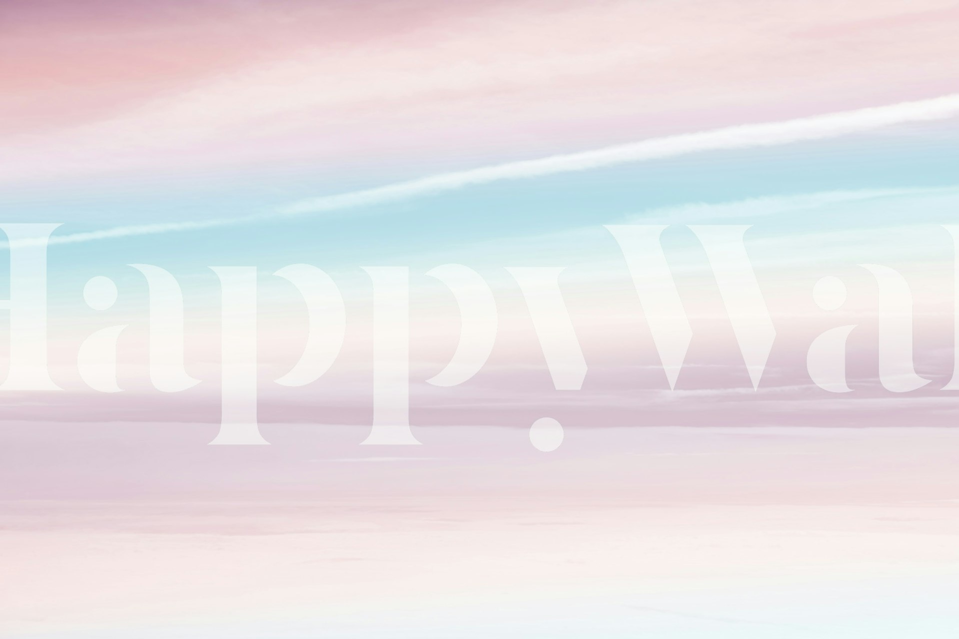 Pastel Sky Dream 3 Tapete in einem Raum