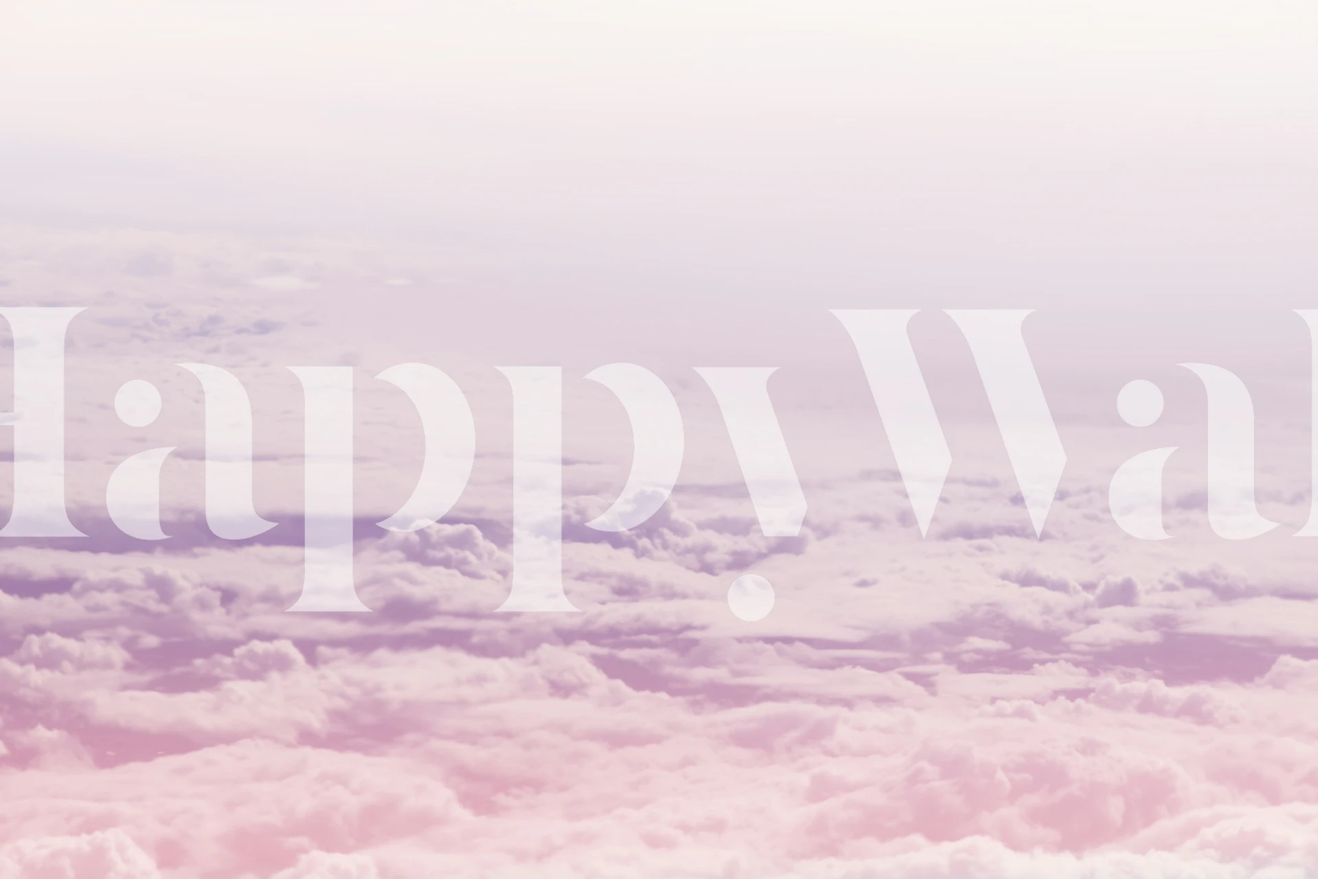 Pastelwolken behang in binnenomgeving