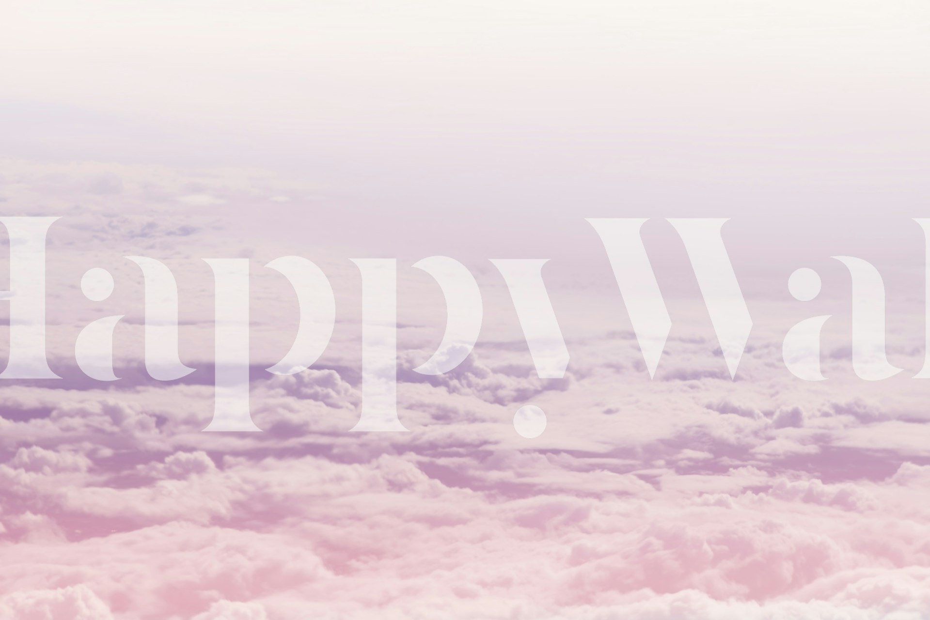 Carta da parati nuvole pastello in ambiente interno