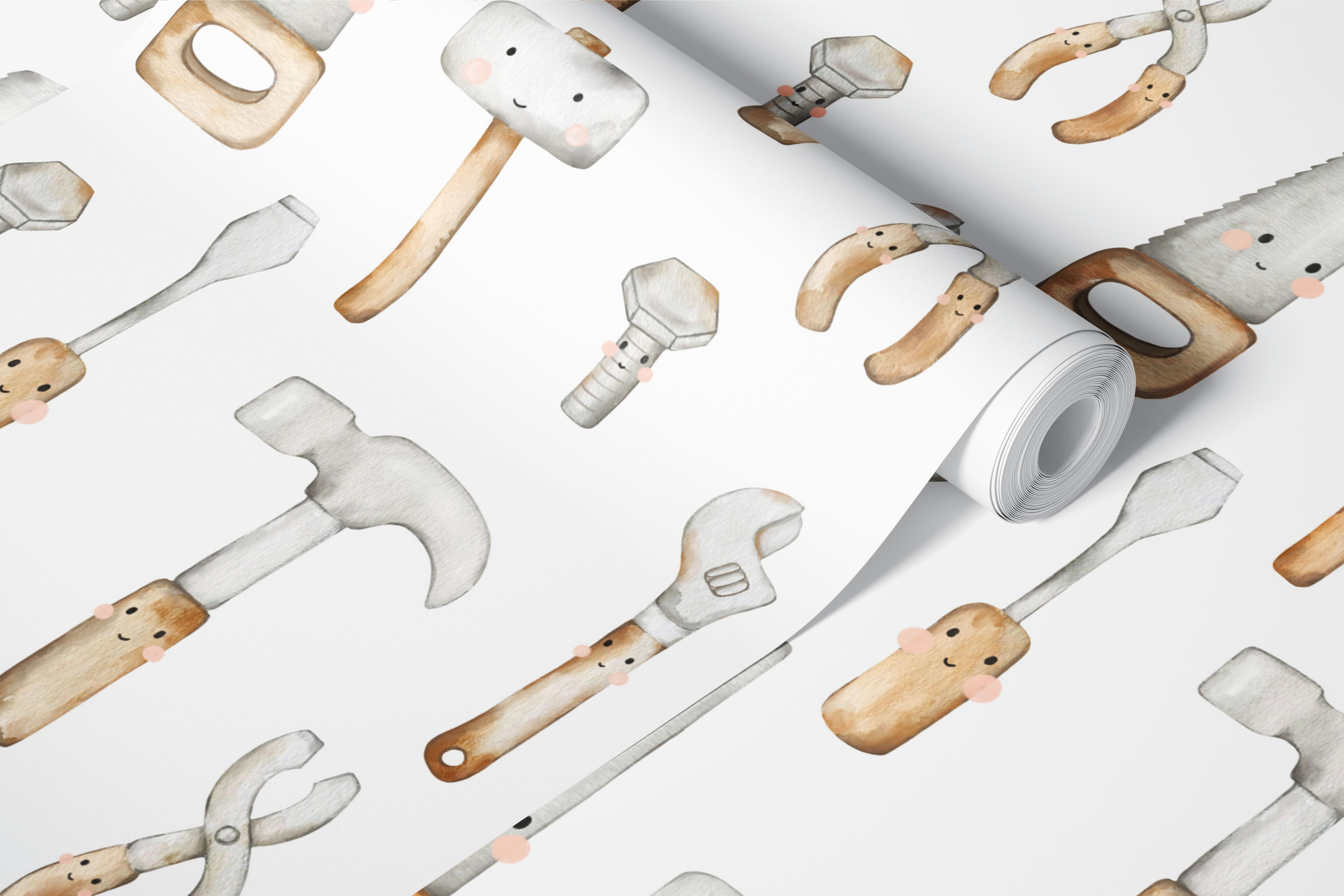 Happy Tools In White wallpaper in a room