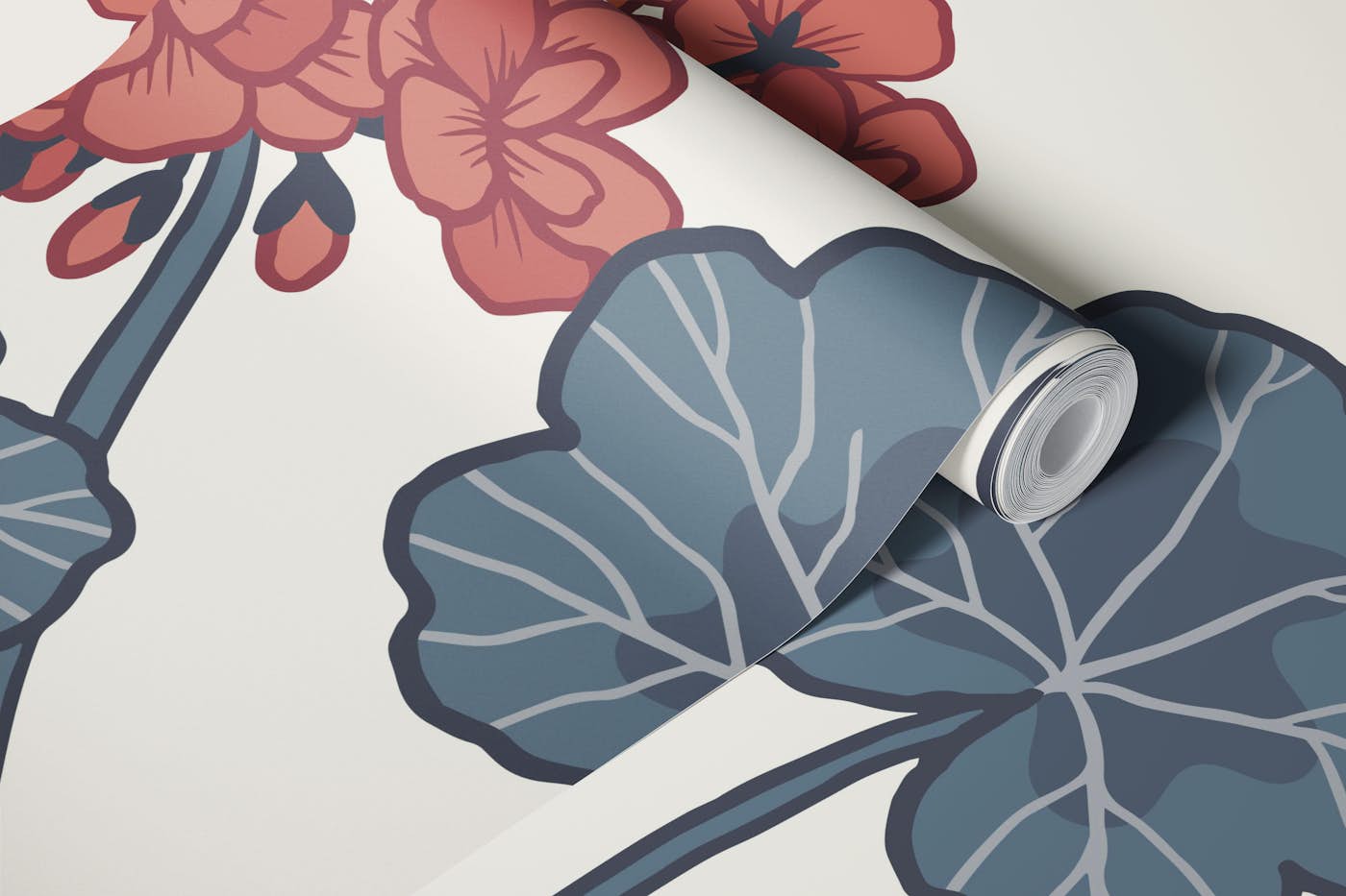 Jenni Blue Red wallpaper roll