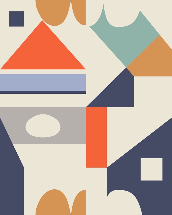 Geometric Evergreen Architectual Shapes