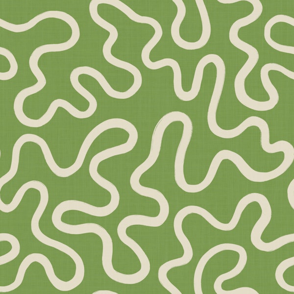 Abstract Doodle Labyrinth Maze - Bold Green