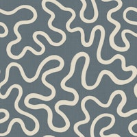 Modern Abstract Japandi Doodle - Slate Grey behang
