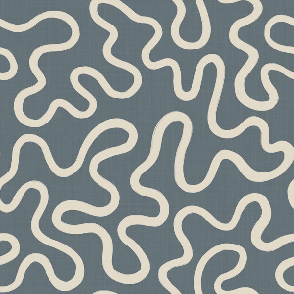 Modern Abstract Japandi Doodle - Slate Grey