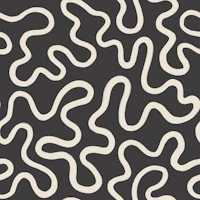 Black and White Modern Art Doodle Maze behang