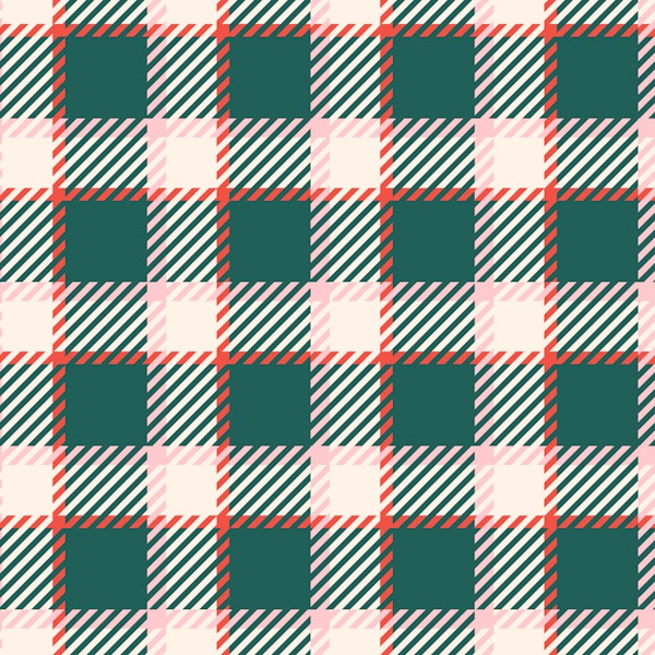 Vintage Windowpane Tartan Plaid