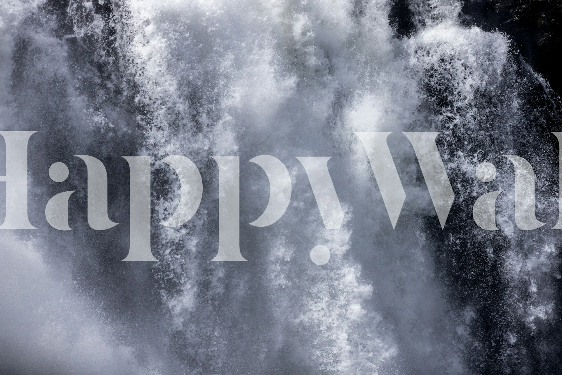 Rushing Water Symphony wallpaper in a room