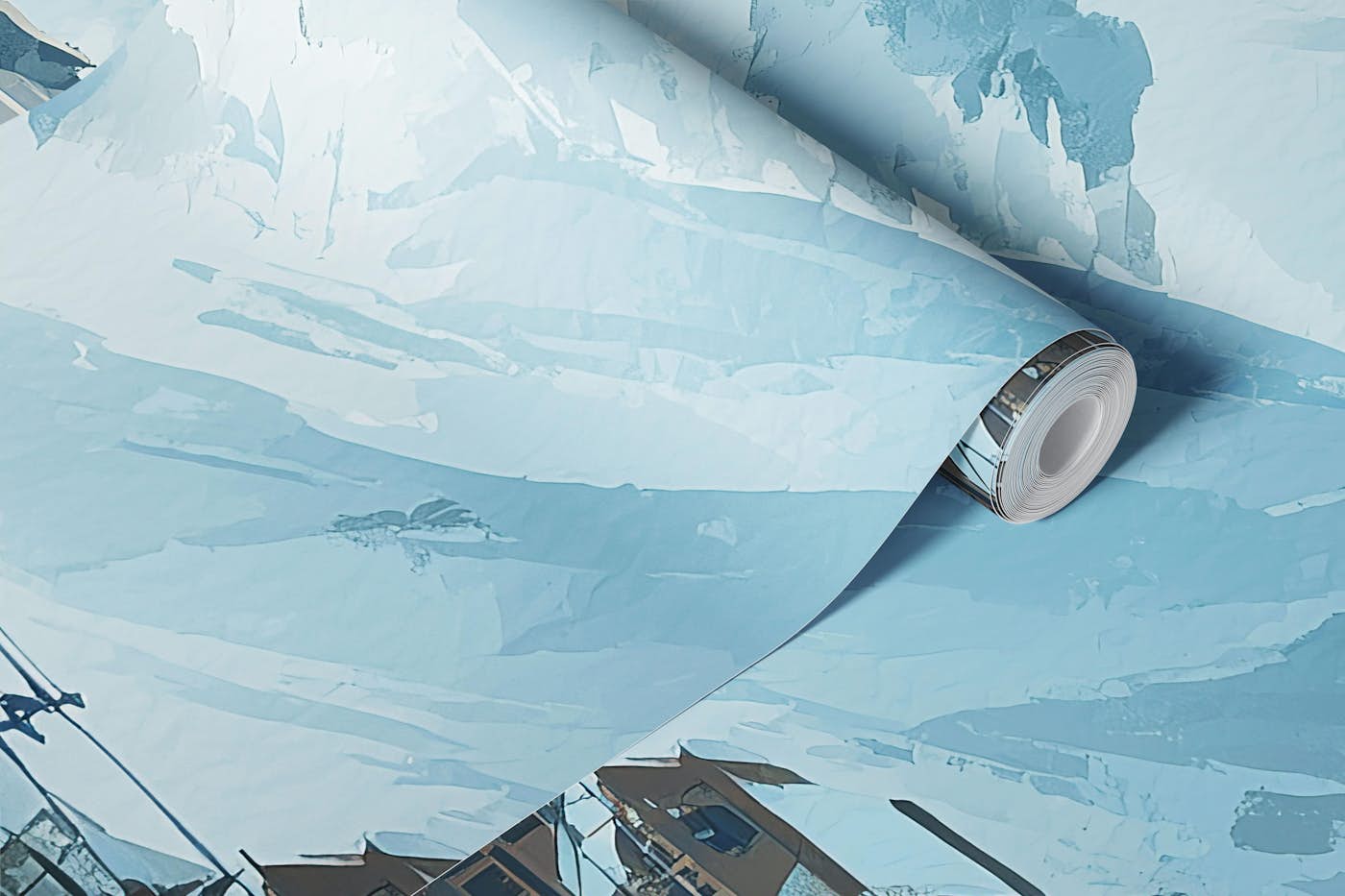 Mountain Ski Resort wallpaper roll