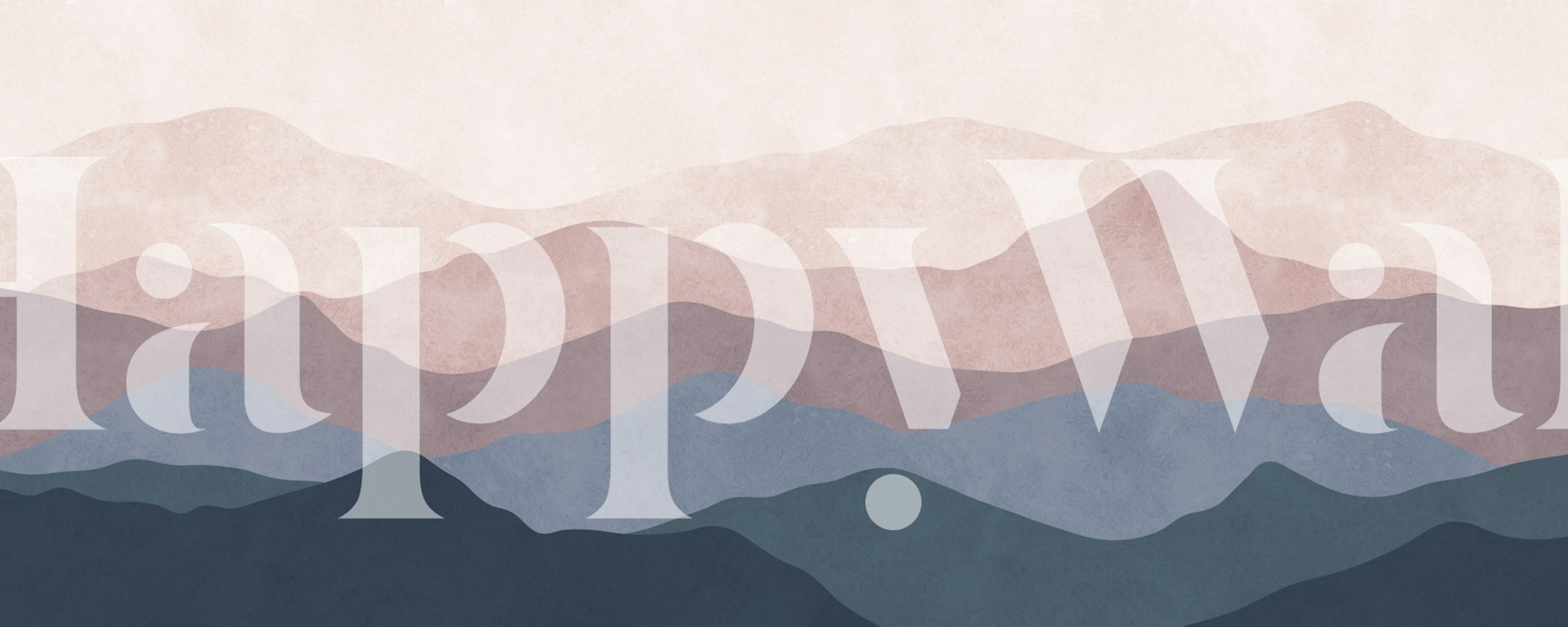 Papel de parede Serene Mountain Range em um quarto