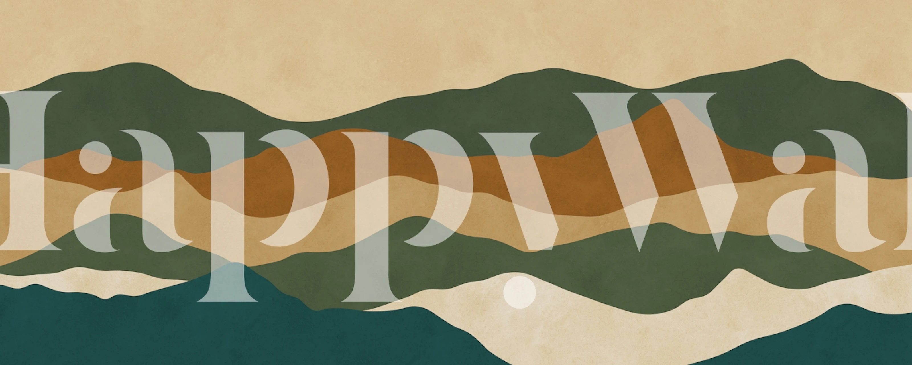 Serene Mountain Layers tapet i et rom