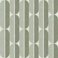 Mid Century Geometric - Sage Green wallpaper
