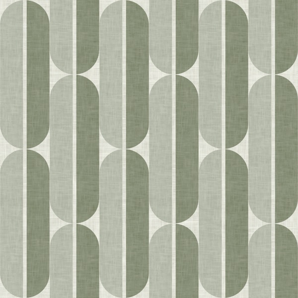 Mid Century Geometric - Sage Green