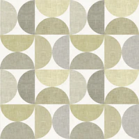 Vintage Semi-Circle Geometric - Soft Green wallpaper