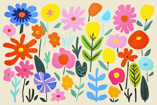 Joyful Flower Matisse Inspired Meadow