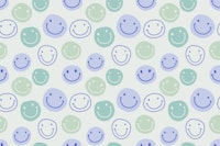 Groovy happy blue tapet