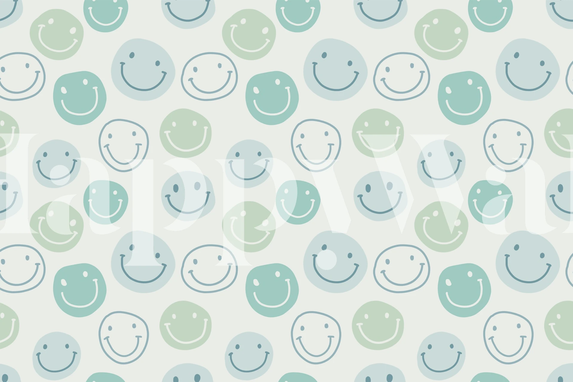 Groovy happy green tapeta v pokoji