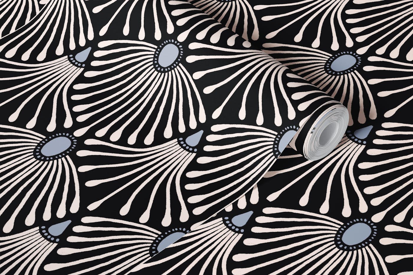 Rosabelle - dark wallpaper roll