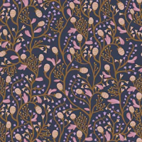 Wild Strawberry Dusty Navy tapete