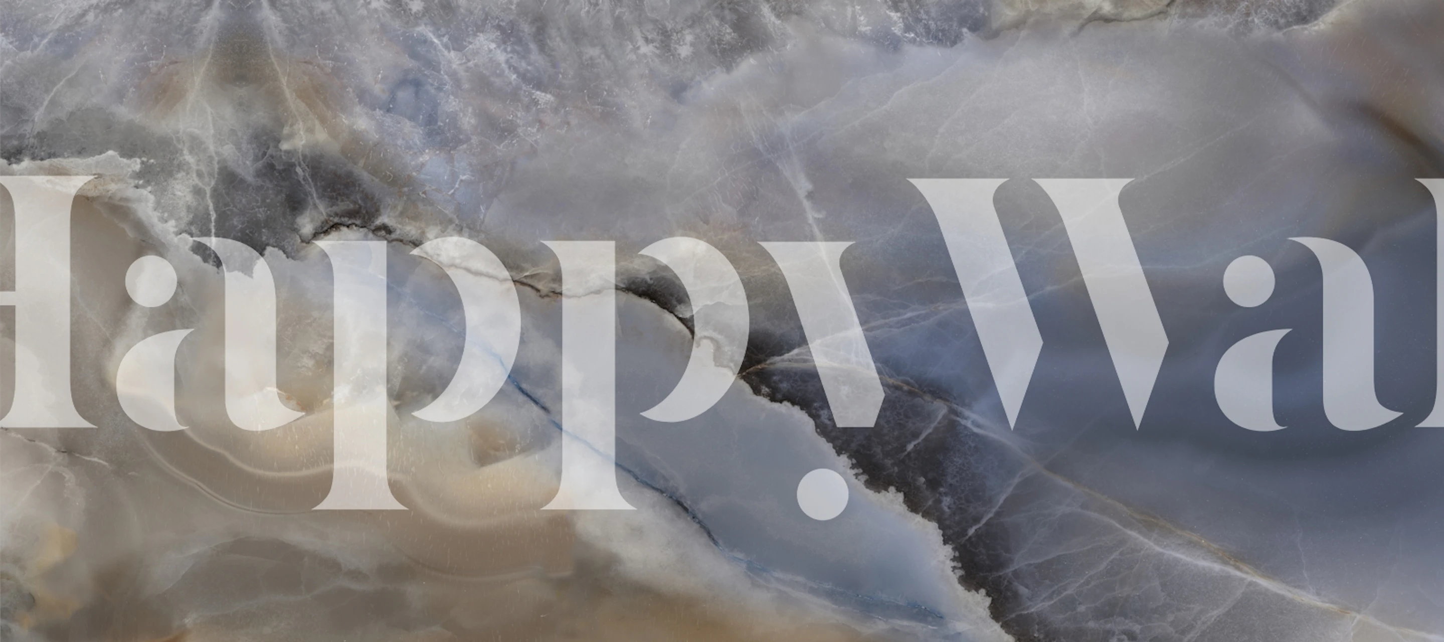 Smooth marble stone behang in een moderne setting