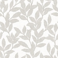 Textured Leaf Botanical - Light Brown & White wallpaper