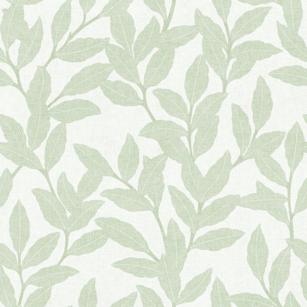 Textured Leaf Botanical - Soft Green