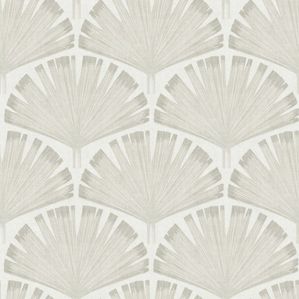 Fan Palm Botanical - Light Taupe