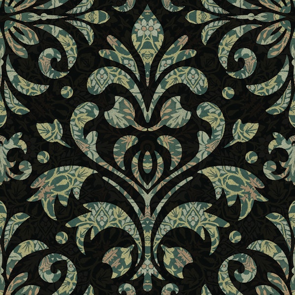 William Morris Elegant Floral Damask Reprint